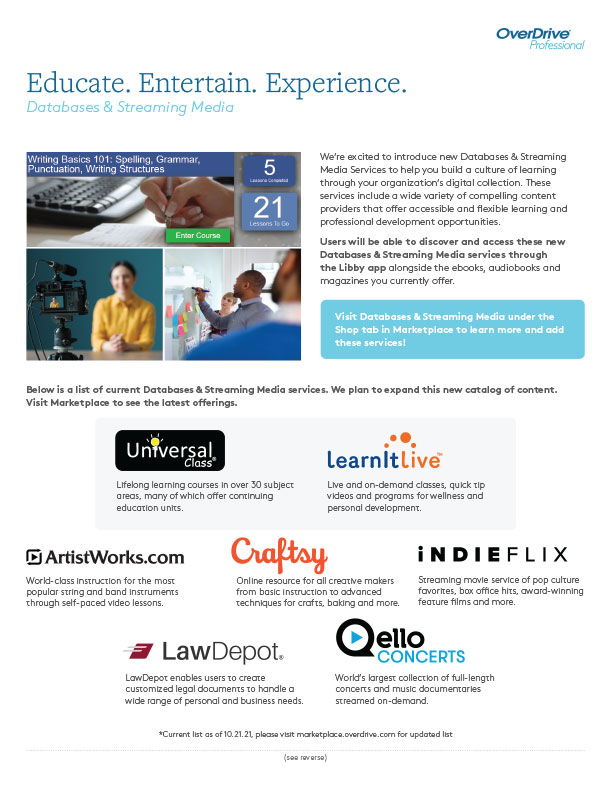Databases & Streaming Media Services
